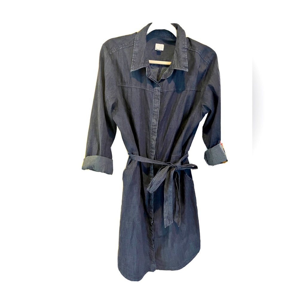 A New Day Dark Denim Dress size XL Shirt Dress with belt